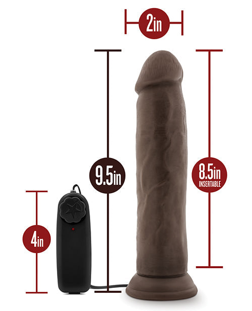 Dr. Throb 9.5" Vibrating Dildo - Chocolate