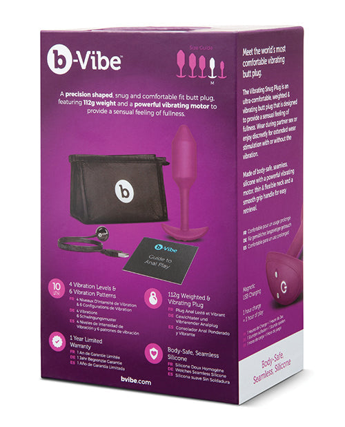 b-Vibe Vibrating Weighted Snug Plug M - Rose