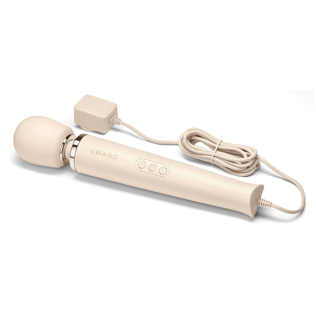 Le Wand Plug-In Vibrating Wand Massager - Cream