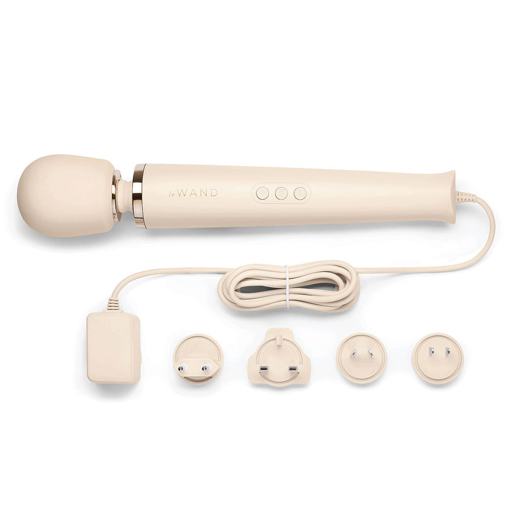 Le Wand Plug-In Vibrating Wand Massager - Cream
