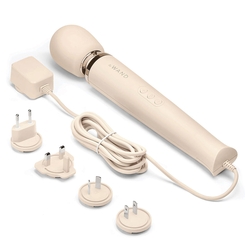 Le Wand Plug-In Vibrating Wand Massager - Cream