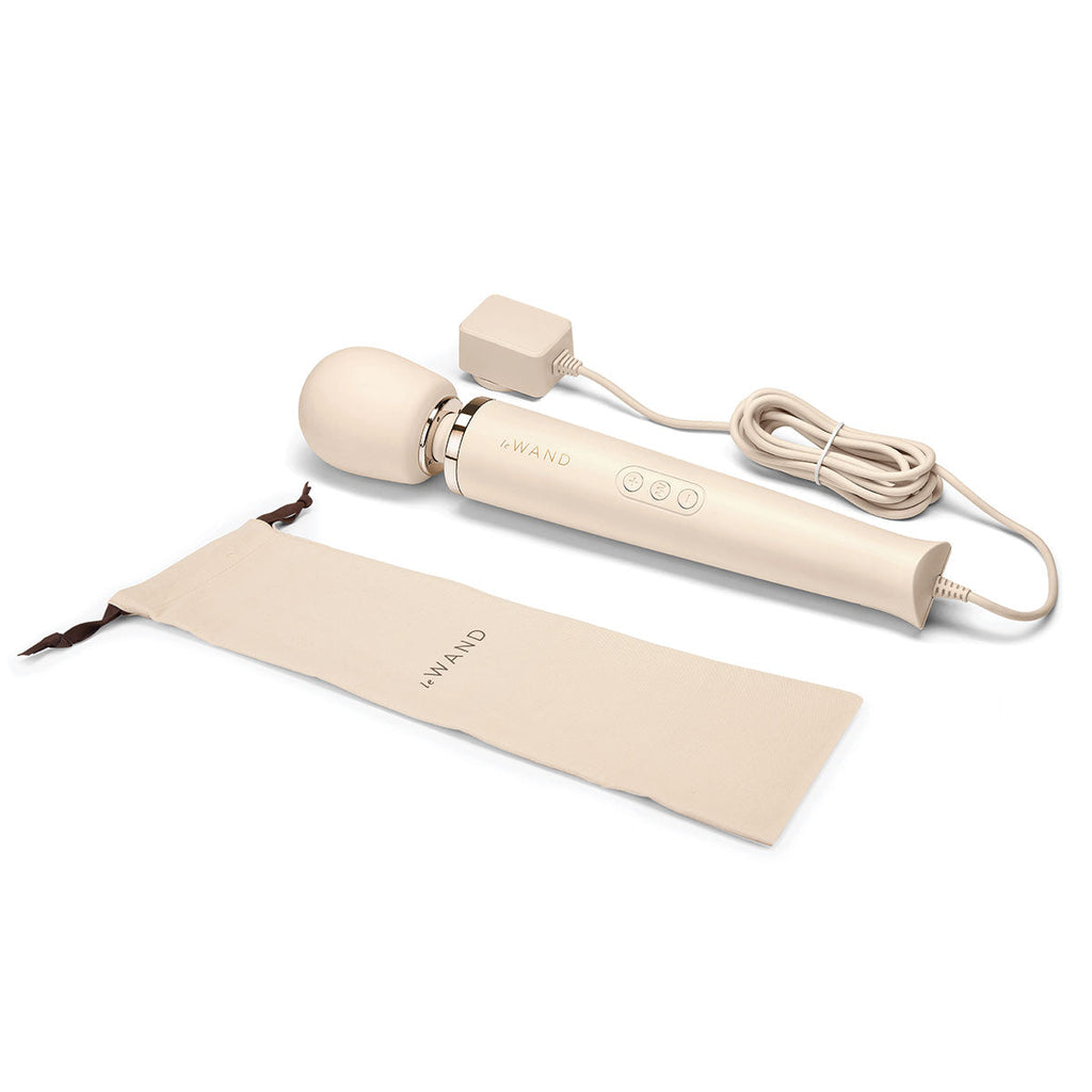 Le Wand Plug-In Vibrating Wand Massager - Cream