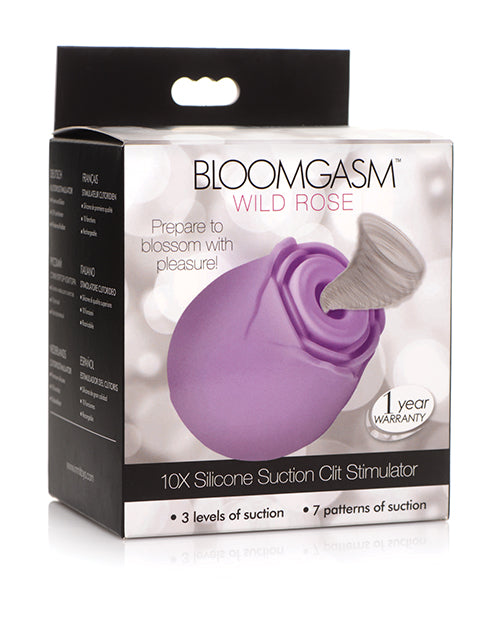 Bloomgasm Wild Rose Clitoral Suction Vibe - Purple