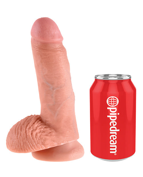 King Cock 7" Cock with Balls - Flesh
