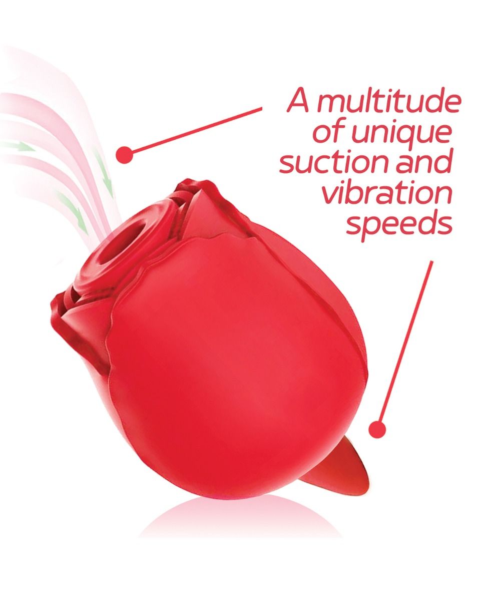 Wild Rose Suction & Tongue Vibrator - Red