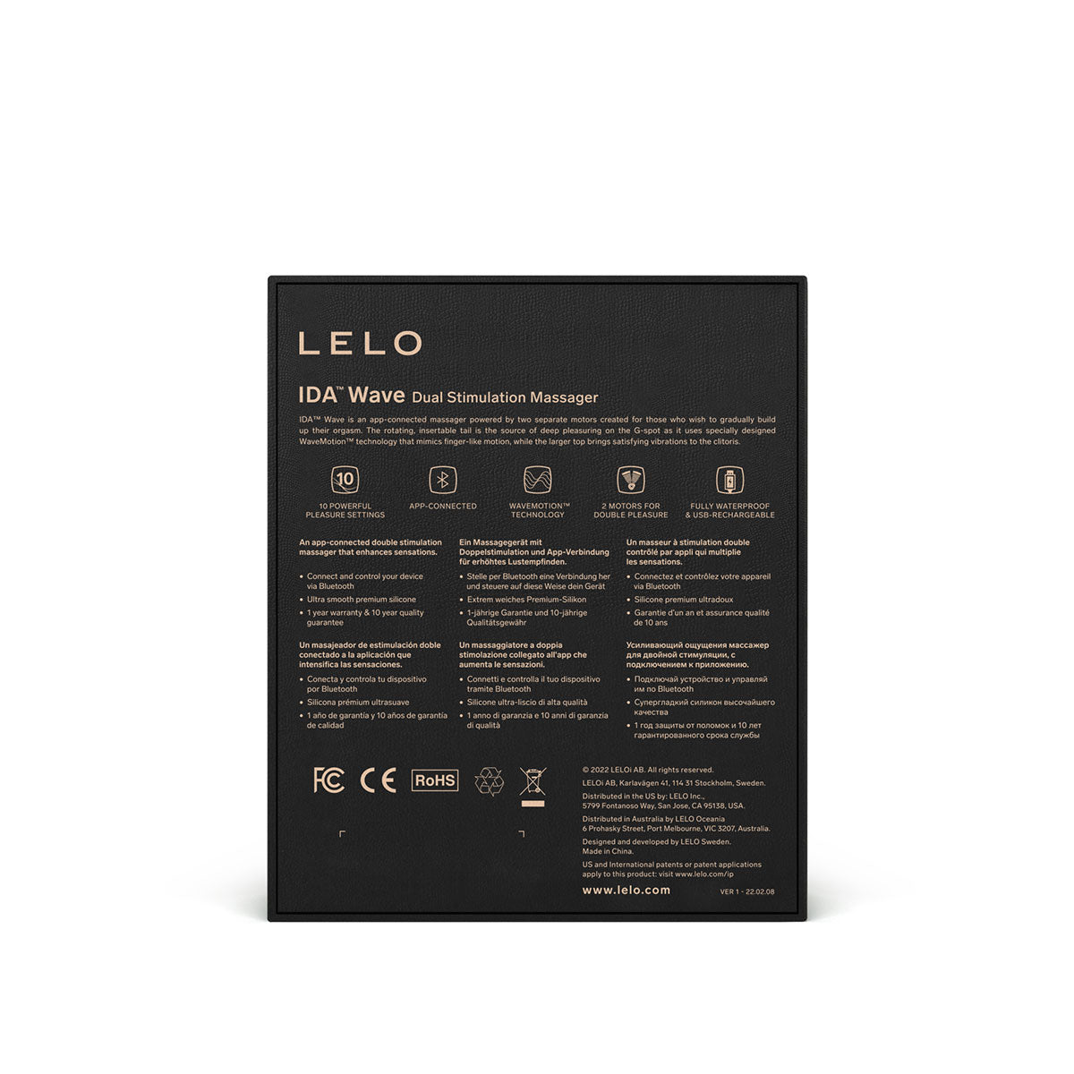 LELO Ida Wave Dual Vibrator - Black