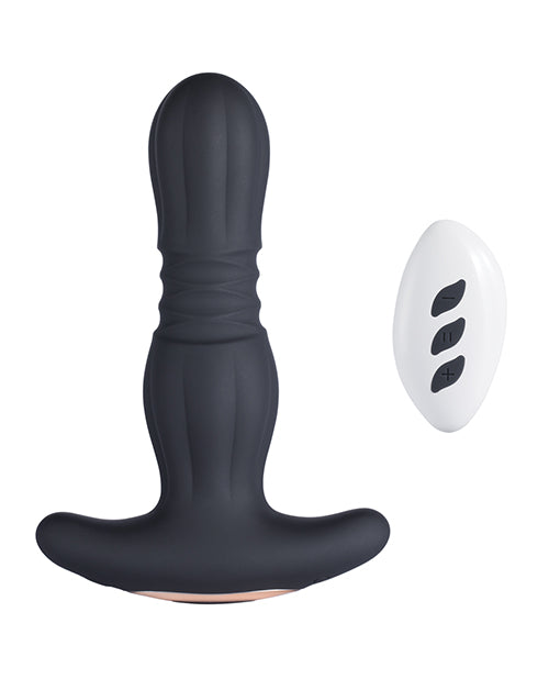 Agas Thrusting Butt Plug - Black
