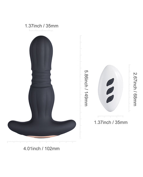 Agas Thrusting Butt Plug - Black