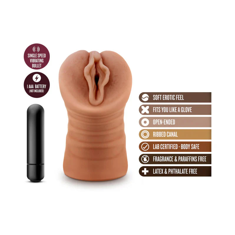 Blush M For Men Sofia Realistic Stroker - Mocha