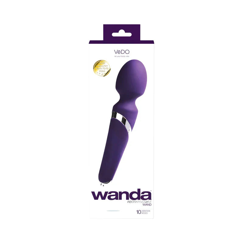 VeDO Wanda Rechargeable Wand Vibrator Deep Purple