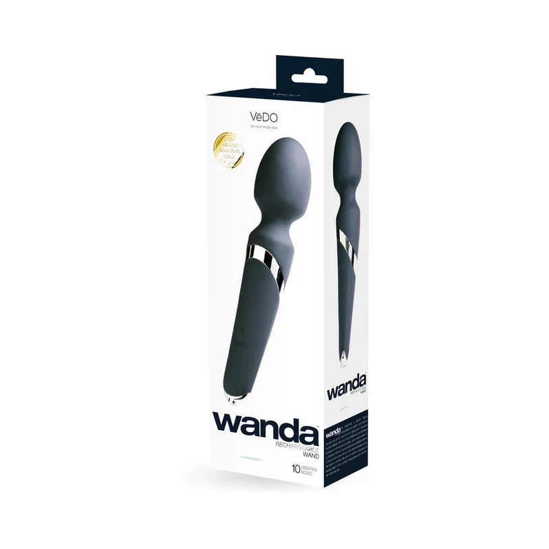 VeDO Wanda Rechargeable Wand Vibrator Just Black