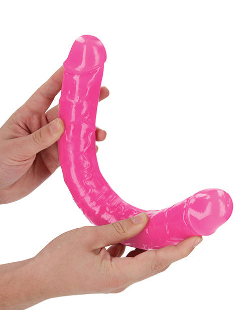 Realrock 15" Double Dong Glow In The Dark Neon Pink