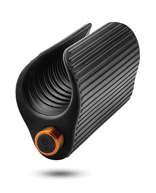 Blush M Elite Platinum Wrapt Vibrating Stroker - Black