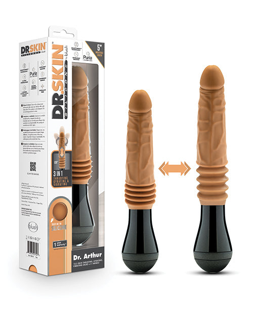 Dr. Arthur 10.5" Thrusting Gyrating Vibrating Dildo - Tan