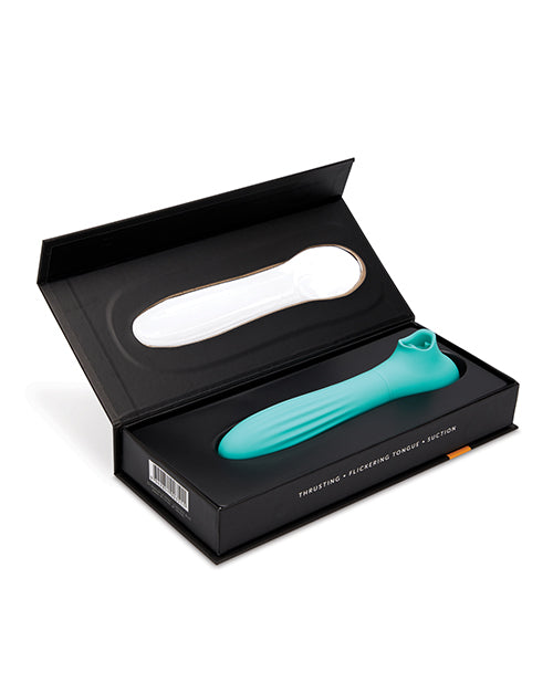 Nu Sensuelle Triple Action Daisy Suction Vibe - Neon Blue