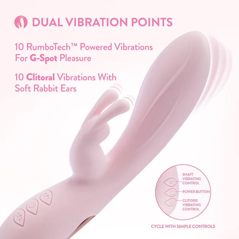 Blush Morgan Rabbit Vibrator - Pink