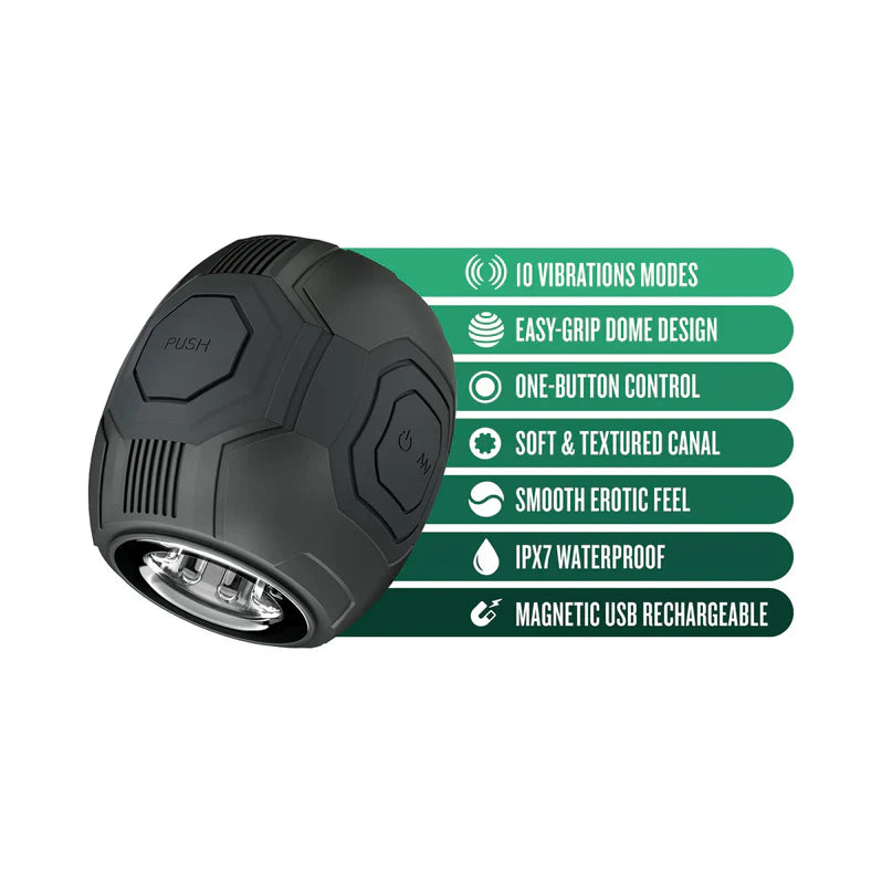 Blush M for Men Dome X Vibrating Masturbator Black
