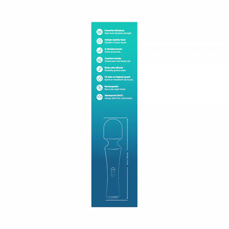 ROMP Presto Compact Wand Vibrator - Blue