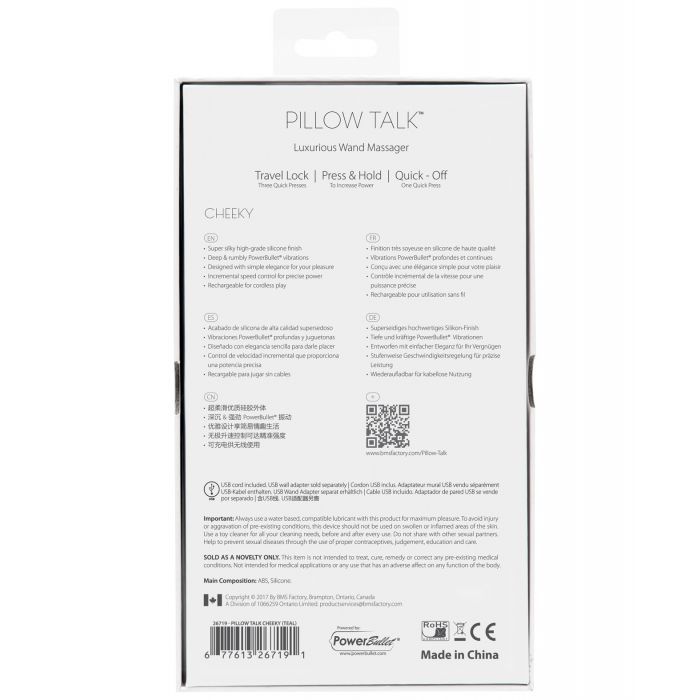 Pillow Talk Cheeky Wand Vibrator Teal