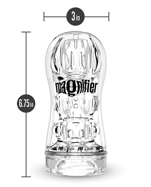Soft And Wet Magnifier Self-Lubricating Stroker - Clear