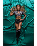 Role Play Risque Referee Costume Black & White S/M