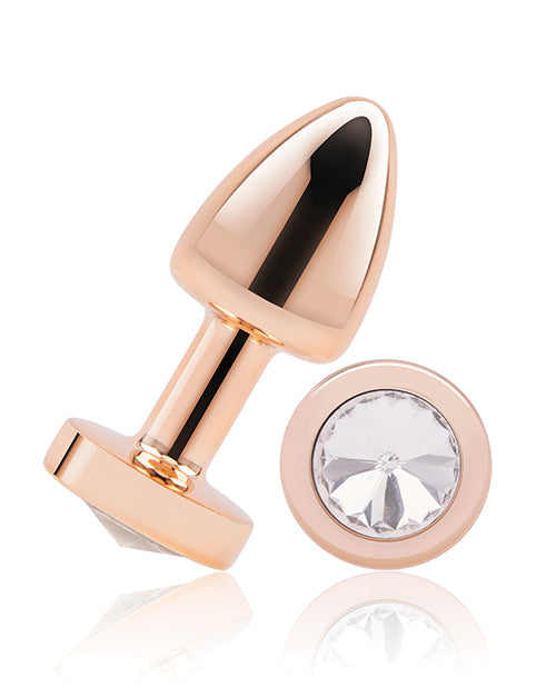 Gemsations 2" Beginners Bling Bling Metal Butt Plug Rose Gold