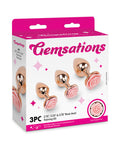 Gemsations Rose Metal Butt Plug Training Kit Rose Gold
