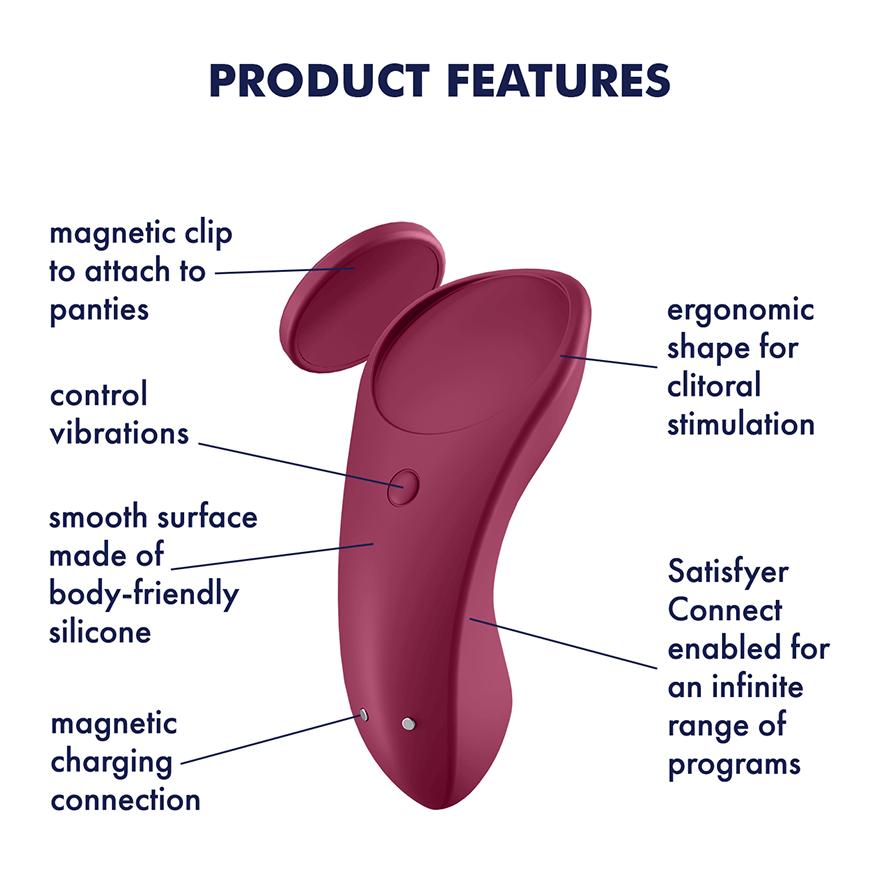 Satisfyer Secret Panty Vibrator - Red Wine