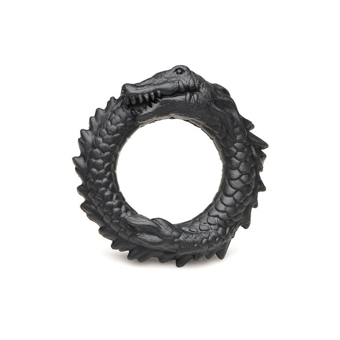 Creature Cocks Caiman Silicone Cock Ring - Black
