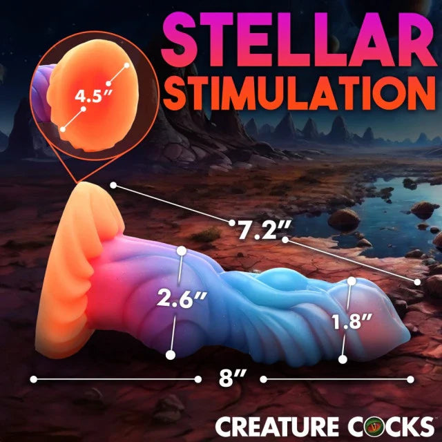 Creature Cocks Alien Invader Glow-in-the-Dark Alien Dildo