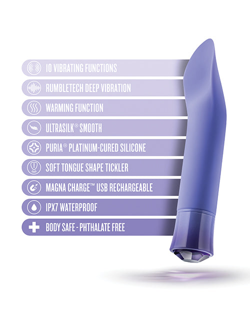 Blush Oh My Gem Enrapture Warming Tongue Tickler Vibe Tanzanite